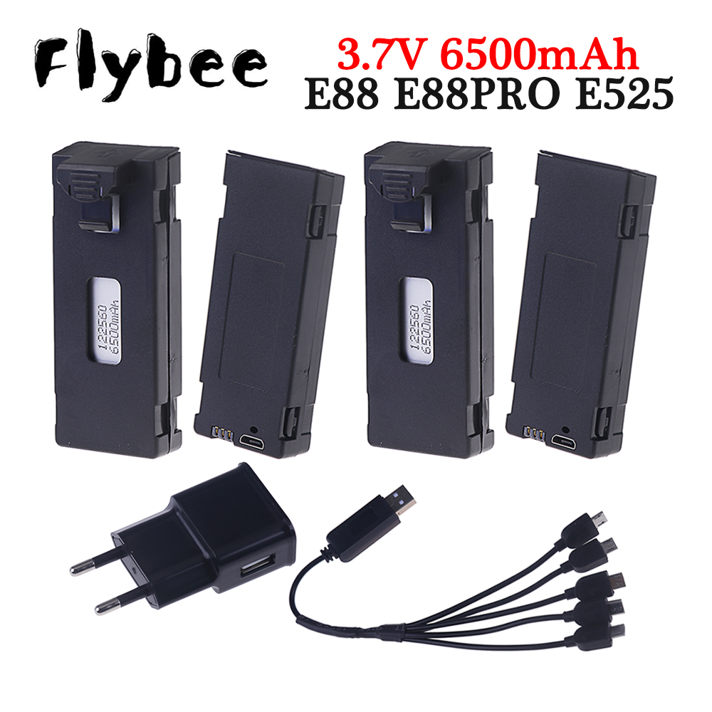 Eachine Drone E58 - Batteria ricaricabile 3.7V 6500mAh un caricabatterie