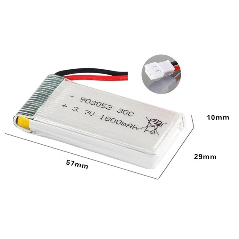 Batteria Lipo 3.7v 1800mAh Agg - Eachine Drone E58 recensione e prezzo